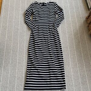 J. Crew Black and White Striped Maxi Dress Size Women’s Small